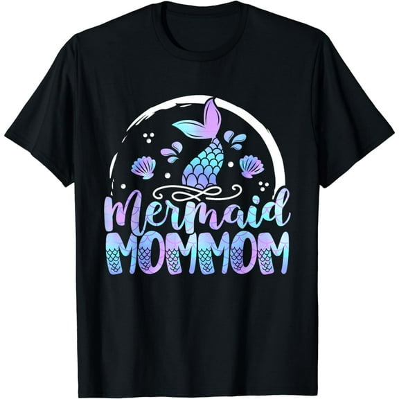 Mermaid Mommom Funny Family Matching Birthday Mother's day T-Shirt