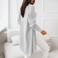 thumbnail image 3 of Lovskoo Cardigan Sweaters for Women Open Front Trendy Long Sleeve Solid Color Long Coat Blouse Oversized Winter Outerwear Tops White, 3 of 6