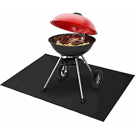 48 x 36 Inch Large Grill Mat, Under Grill Mats Set, Double -Sided Fireproof Waterproof Oilproof, Outdoor BBQ Grill Protector, Deck Patio Fire Pit Fireplace Mat for Indoor Outdoor Use (1PC)