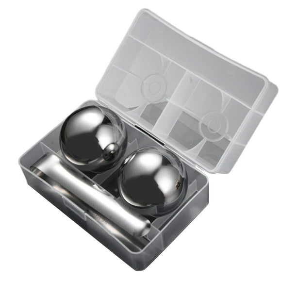 2 Cubitos De Hielo De Acero Inoxidable Reutilizables, Enfriador Redondo, Juego De Cubitos De Hielo Metálicos Para Whisky, Vino, Cerveza Y Bebidas