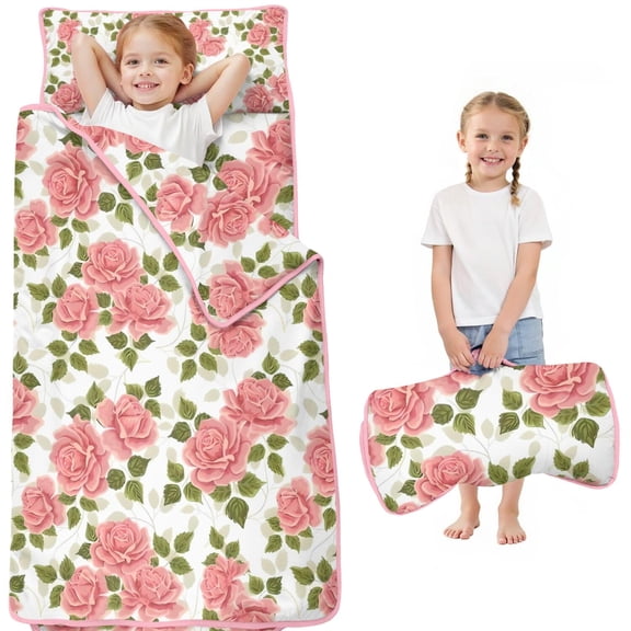 Pioneer Flower Floral Print Pattern Toddler Nap Mats for Kids Preschool,Sleeping Mat Bag or Kids,Toddler Sleeping Bag,Toddler Nap Mat or Daycare
