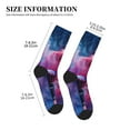 thumbnail image 3 of Pofeuu Color Explosion Makeup Brush Print Crew Socks, Adult Running Hiking Socks for Youth and Adult, 3 of 7