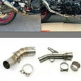 thumbnail image 2 of 51mm Motorcycle Exhaust Pipe Slip On Middle Link Pipe Stainless Steel Parts For Kawasaki Z900 2017 2018-2021, 2 of 6