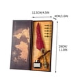 thumbnail image 2 of Vintage Quill Pen Glass Dip Pen Set with Ink and Letter Opener for Calligraphy Lovers, 2 of 3