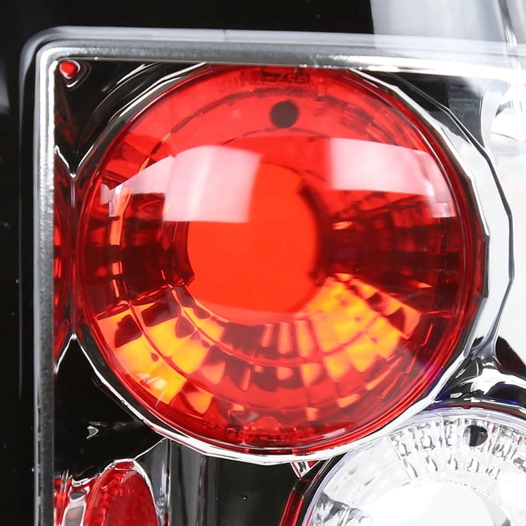 Smoked Tail Lights For 1993-1997 Ford Ranger – Pair Of Rear Brake Lamps, Crystal Chrome Housing, Direct Fit