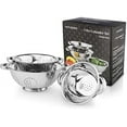 thumbnail image 5 of AVADOR Set of 3 Stainless Steel Colanders, Comes in 1. 3 and 5 Quart for all your Cooking | Baking | Prepping Needs, 5 of 6