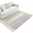 thumbnail image 2 of Living Room Area Rug 4'x 6', Purple Grey Washable Large Carpet with Tassels, Farmhouse Gray Barn Wooden Vintage Striped Farmhouse Low-Profile Carpet Mat for Bedroom, Kitchen, Home Decor, 2 of 9