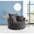thumbnail image 6 of ACME Zunyas Accent Chair with Swivel in Gray Velvet, 6 of 7