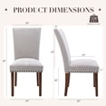 thumbnail image 4 of MALOL Fabric Upholstered Dining Side Chair with High Back(Set Of 2), 4 of 8