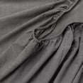 thumbnail image 2 of BESTOUCH Fitted Sheet Only 100% Washed Cotton Linen Feel Easily Fits Deep Pockets up to 17 inch Solid Dark Grey King, 2 of 6