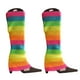 thumbnail image 1 of Calentadores de piernas Greeniant 1 par invierno accesorios hogar calcetines baile Uniforme atlético arcoiris 02, 1 of 6