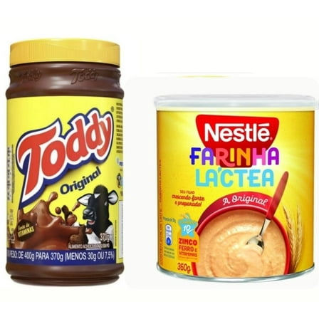 Farinha Lactea Brasileira Nestle 360g   Achocolatado Toddy 370g  Brazil in Texas  Bundle