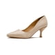 thumbnail image 3 of Zapatilla Elegante Para Mujer Graduación Color Charol Beige beige 23, 3 of 6