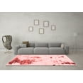thumbnail image 3 of Ahgly Company Machine Washable Indoor Square Abstract Red Modern Area Rugs, 3' Square, 3 of 4