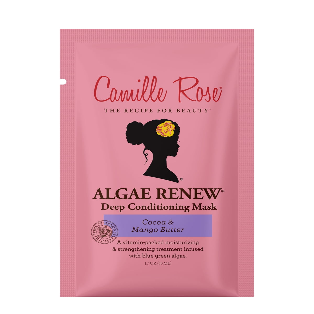(2 pack) Camille Rose Algae Renew Strengthen & Nourish All Ages Deep Conditioner with Blue Green Algae & Mango Butter, 1.7oz Packet
