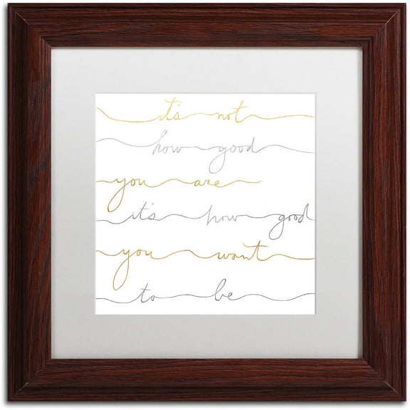 Trademark Fine Art "How Good Silver And Gold" Canvas Art by Lisa Powell Braun, White Matte, Wood Frame