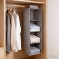 thumbnail image 2 of B Hanging Shelf Organizer For Closet Foldable Storage Rack With Multiple Compartment Kids Clothing And Baby Item Organization Unit, 2 of 7