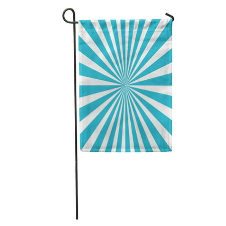 SIDONKU Blue Light Striped Abstract Line Round Twist White Radial Garden Flag Decorative Flag House Banner 28x40 inch