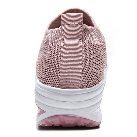 

Vedolay Cute Casual Shoes Women s Casual Shoes Flat Nurse Shoes Comfortable Walking Knit Loafer Sneaker Pink 6
