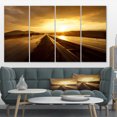 thumbnail image 1 of Wet After Rain Road at Sunset - Extra Large Wall Art Landscape, 1 of 1