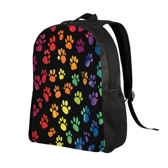 Dog Paw Bone Print Backpack Double Shoulder Backpack Durable, Spacious, Ergonomic Design for Travel, Work & Outdoor Use