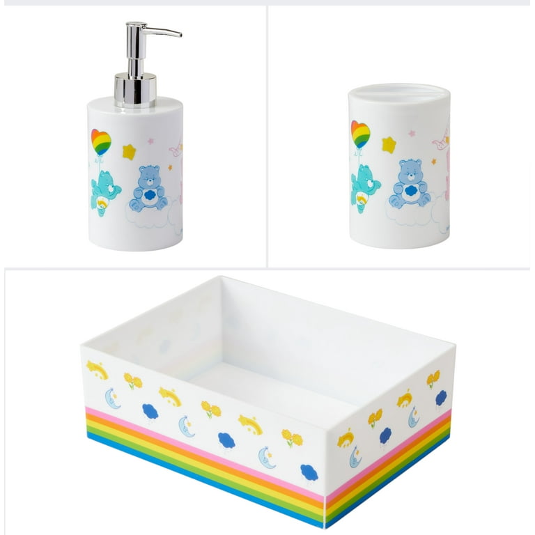 Care Bears 3-Piece Bathroom Accessory Set, Toothbrush Holder, Soap