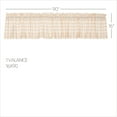 thumbnail image 4 of VHC Brands Annie Buffalo Check Cotton Farmhouse Kitchen Curtains Rod Pocket 16x90 Valance, Tan, 4 of 7