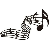 Music Note Iron Wall Art Decorations Black Metal Wall Art Decor Musical Note Pattern Wall Sculptures Sign