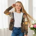 thumbnail image 5 of chaqlin Girls Horses Hoodies Size 11-13 Zip Up Hoodie Sweatshirt Boys Long Sleeve Hooded Jacket Kids Full Zip Sweater Top with Pockets Fall Winter Clothes, 5 of 7