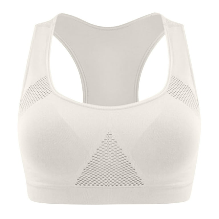 WEANT Best Bra for Heavy Breasts Women's Solid Color Hollow Out Breathing  Holes Plus Size Bra Yoga Sports Underwear Best Bras for Women