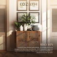 thumbnail image 6 of COZAYH 2 Door Modern Accent Cabinet Mirror Front Storage Sideboard with Metal Legs, Wood, 6 of 11