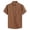 Yellow, variant on WREESH Men's Business Fashion Button Down Shirts Turndown Collar with Pocket and Short Sleeve Solid Color Pocket Button Collar Shirt Gray