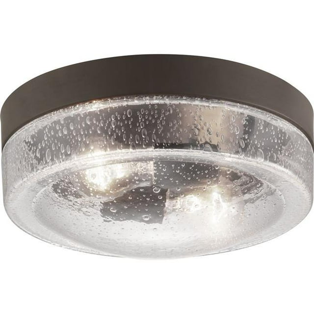 Progress Lighting P550042-129 4.5 in. Weldon 1-Light 60W Med Incandescent Flush Mount Ceiling Light in Architectural Bronze