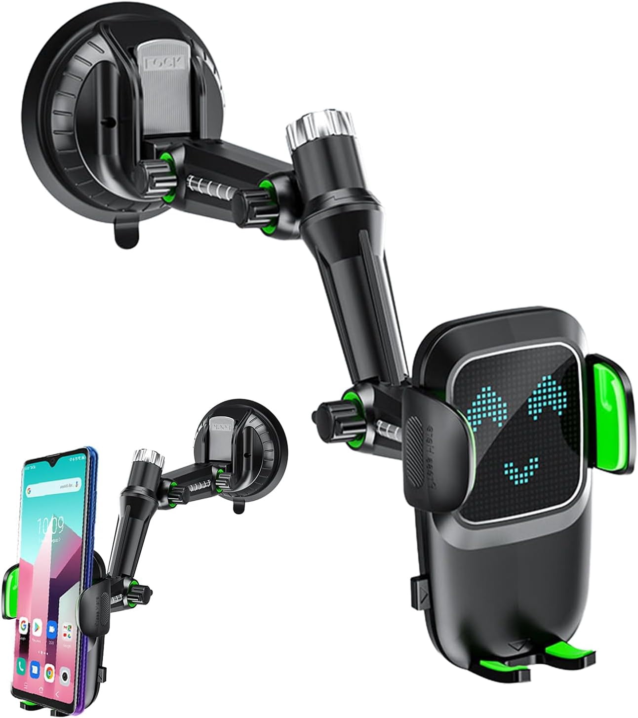 XIHAMA Windshield Car Phone Mount, Phone Mount for Car 360° Rotatable, Portable Car Phone Holder with Suction Cup, Phone Support with 5Kg Bearing Load, Shock-Proof Phone Holder for Vehicles