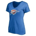 thumbnail image 2 of Women's Shai Gilgeous-Alexander Blue Oklahoma City Thunder Playmaker Name & Number V-Neck T-Shirt, 2 of 3