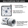 thumbnail image 7 of Blue Christmas Snowflake Pattern Kitchen Oven Mitt and Pot Holder Sets 2 Pcs for Baking, Cooking and Grilling, Heat Resistant Up To 392 °F, 7 of 7