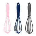 thumbnail image 1 of Juego de mini batidores de silicona para cocina, coloridos y de primera calidad, batidor de huevos para revolver y cocinar., 1 of 5