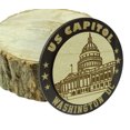 thumbnail image 4 of US Capitol Wood Engraved Round Fridge Magnet Souvenir Gift, 4 of 4