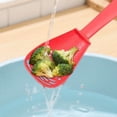 thumbnail image 5 of Multifunctional Kitchen Cooking Spoon, Upgraded Heat Resistant Kitchen Utensils Slotted Spoon, Food Grade Cooking Utensils for Cooking, Draining, Mashing, Grating, Separating (White+Red), 5 of 7