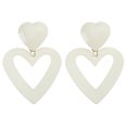 thumbnail image 1 of 1 Paire de Boucles d'Oreilles Simples en Forme de Cœur Boucles d'Oreilles en Alliage Chic pour Fille Bijoux, 1 of 8