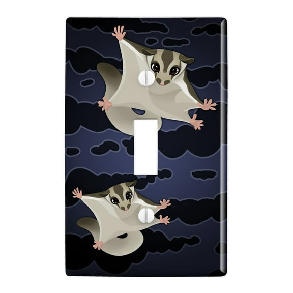 Sugar Glider of the Night Plastic Wall Decor Toggle Light Switch Plate Cover