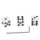thumbnail image 1 of Perillas de control con forma de dados que se adaptan a guitarras con eje dividido (blanco), 1 of 3
