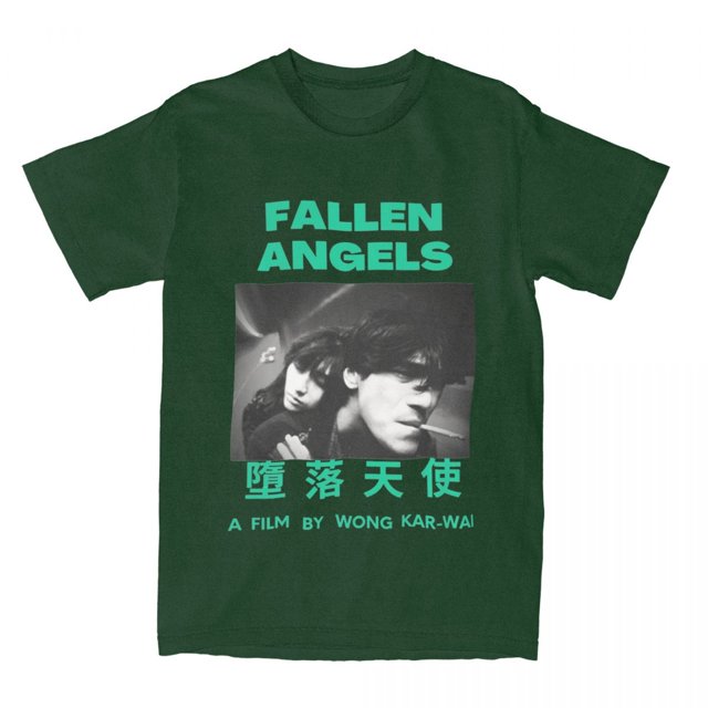 Camiseta con estampado de ángeles caídos para hombre y mujer camisa informal Vintage con cuello redondo de algodón a la moda talla grande de verano
