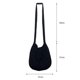 thumbnail image 3 of Bolsos de hombro de punto para mujer Bolso de compras tejido de gran capacidad (negro), 3 of 5
