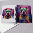 thumbnail image 4 of Hippie Pitbull Portrait oil painting Watercolor Tie-dye Vintage Spiral Bound Journal Terrier Dog Lover 5x7in Spiral Notebook - 00015, 4 of 5
