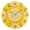 Gold, variant on Hand Drawn Lemon Slices Round Wall Clock Silent Analog Battery Operated Black Pointer Home Decor 9.84" Diameter