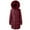 Wine, variant on yillto Women Long Quilted Coat Hooded Maxi Length Puffer Jacket Padded Coat Winter Warm Outerwear