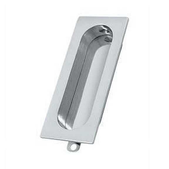 Deltana FP222U26 Flush Pull; Rectangle; 3-1/8" x 15/16"; Bright Chrome Finish