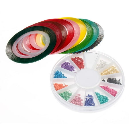 BMC Color Mix Neon Les chaînes d'ongles et Striping Ruban Vernis à ongles Art Accessory Set