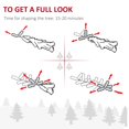 thumbnail image 4 of 9ft Flocked Green Pencil Christmas Tree with Realistic Tips | Slim Holiday Decor for Living Room & Entryway | Steel Stand Included, 4 of 7